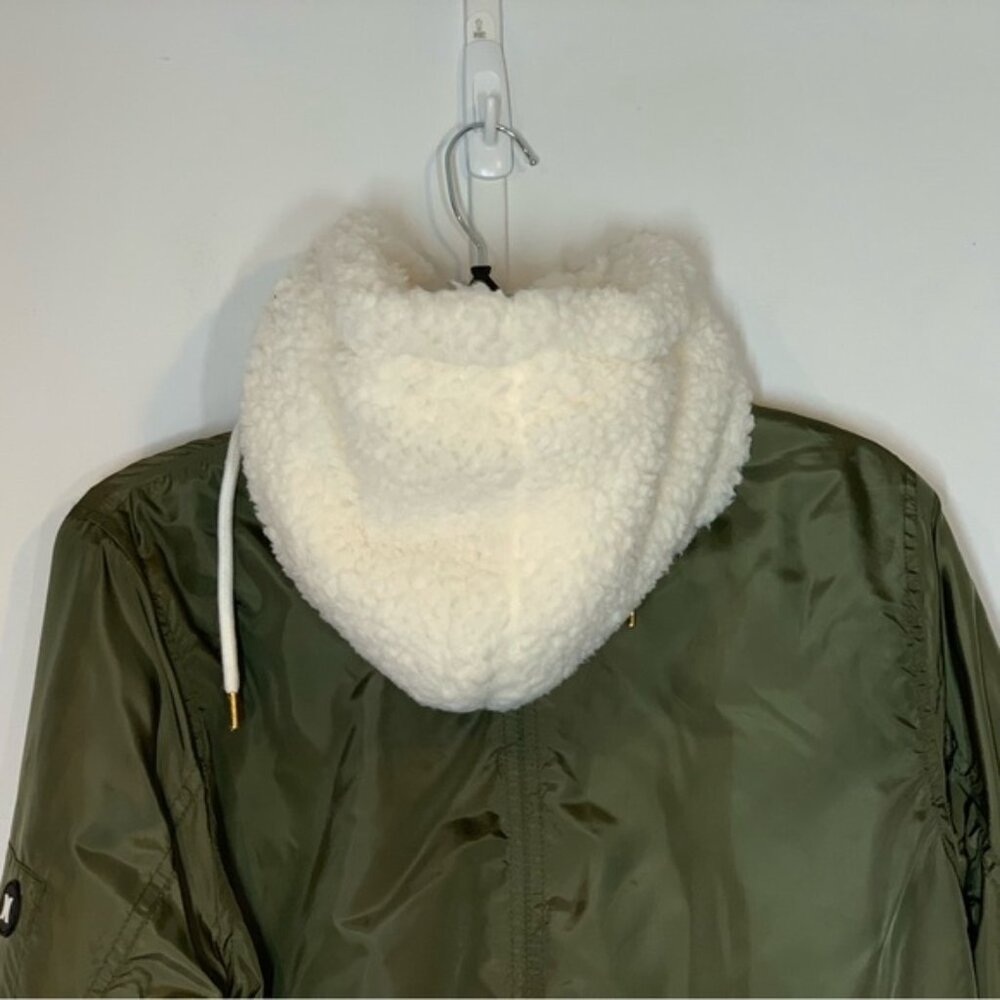 MXSOLD Hurley Babo Trim Bomber Jacket in Olive - Picture 8 of 15